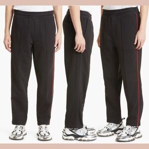 NWT $690 Moncler [ XXL ] Embroidered Logo Sweatpants in Black‎ #J1971